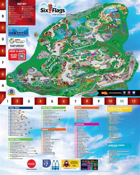 six flags over georgia map