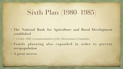 Sixth Five Year Plan