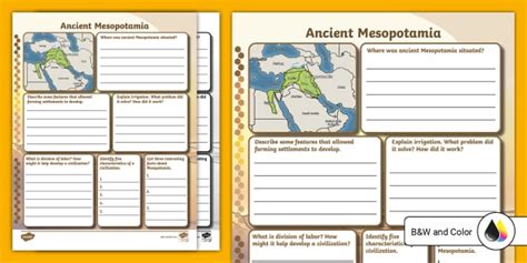 Sixth Grade Ancient Mesopotamia Graphic Organizer Twinkl 6th Grade Mesopotamia Map Worksheet - 6th Grade Mesopotamia Map Worksheet