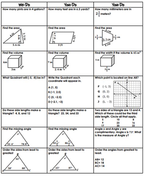 Sixth Grade Geometry Concepts And Sample Problems 6th Grade Geometry - 6th Grade Geometry
