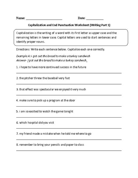 Sixth Grade Grade 6 Capitalization Questions For Tests Capitalization Worksheet Grade 6 - Capitalization Worksheet Grade 6