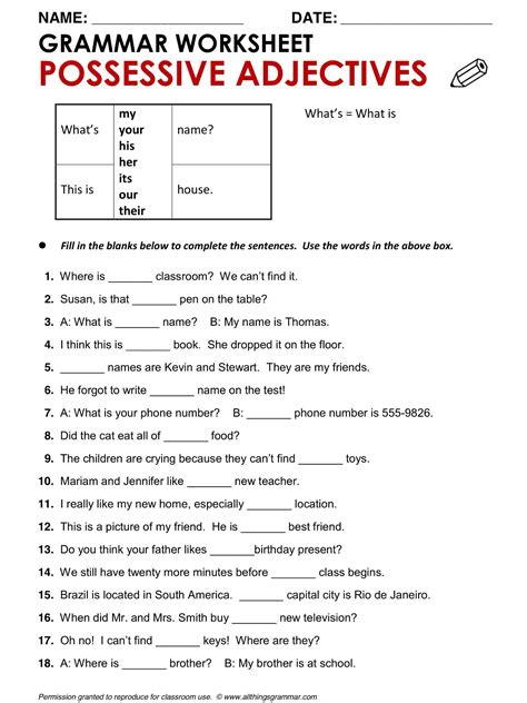 Sixth Grade Grade 6 Possessives Questions For Tests Possessive Nouns Worksheet 6th Grade - Possessive Nouns Worksheet 6th Grade