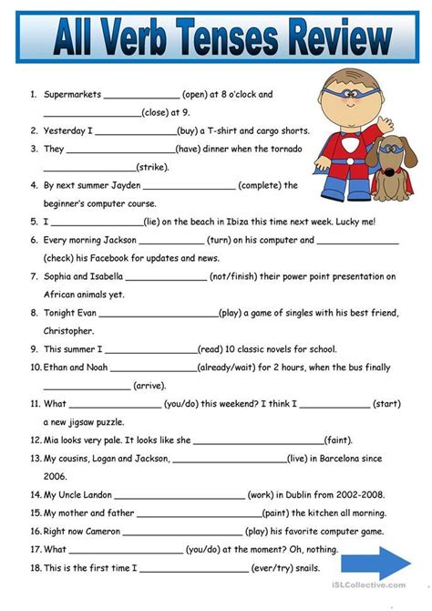Sixth Grade Grade 6 Tenses Questions For Tests Tenses Worksheets For Grade 6 - Tenses Worksheets For Grade 6