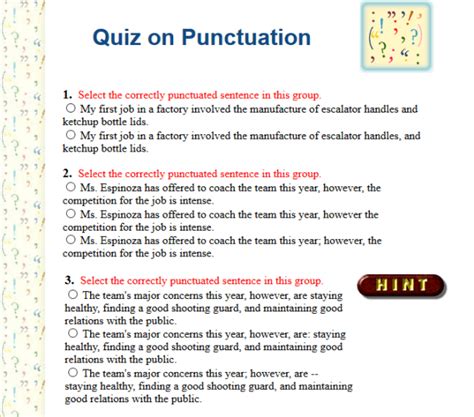 Sixth Grade Language Skill Builders Punctuation Punctuation Exercises For Grade 5 - Punctuation Exercises For Grade 5