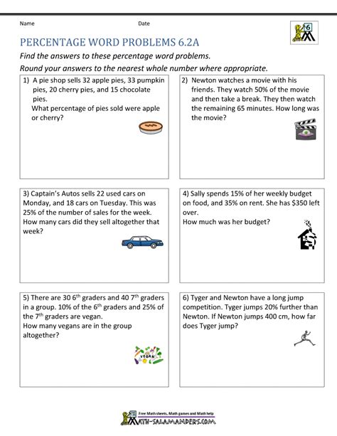 sixth grade math word problems
