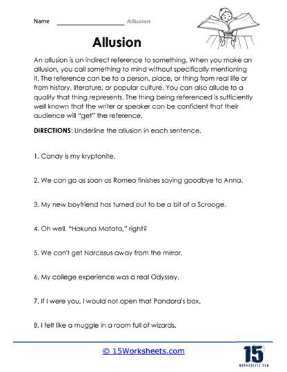 Sixth Worksheets Tpt Allusion Worksheet Middle School - Allusion Worksheet Middle School