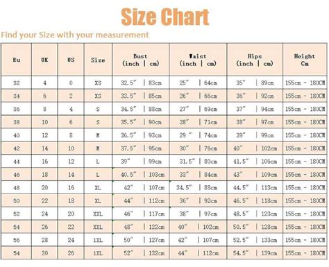 Size Baju  Ylistyle Standard Size Chart Etsy Dress Size Chart - Size Baju