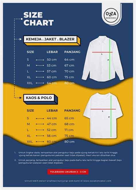 Size Chart Baju  Jual Size Guide Panduan Ukuran Baju Shopee Indonesia - Size Chart Baju