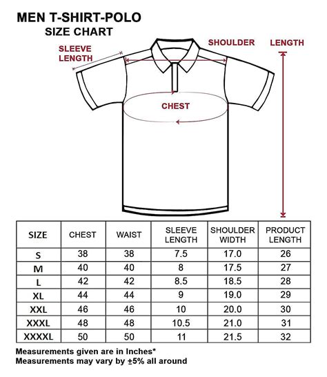 Size Chart Baju  Polo Shirt Sizing Chart - Size Chart Baju