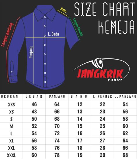 Size Chart Baju  Standar Ukuran Kemeja Dan Celana Di Surewi Wardrobe - Size Chart Baju