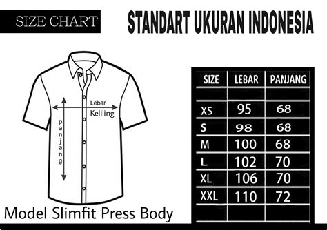 Size Chart Baju  Ukuran Baju Xl Wanita Untuk Tampil Empuk Dan - Size Chart Baju