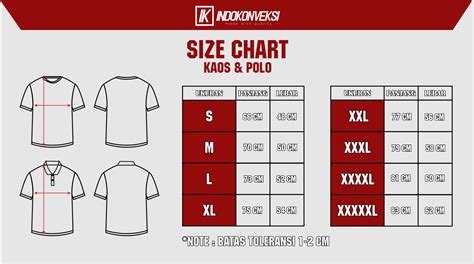 Size Chart Kaos Lokal  Standar Size Chart Kaos Lokal Dan Luar No - Size Chart Kaos Lokal