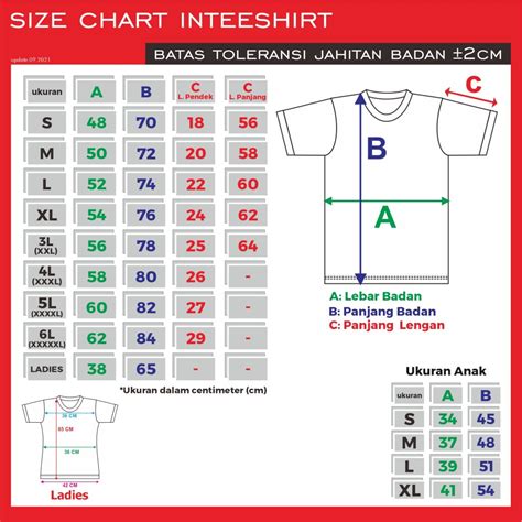 Size Chart Tempat Bikin Kaos Asiknya Bikin Kaos Size Chart Kaos - Size Chart Kaos