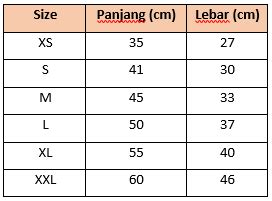Size Chart Terlengkap Ukuran Kaos Standar Indonesia Dan Size Kaos - Size Kaos