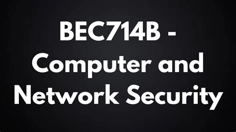 Sjbit Network Security Notes