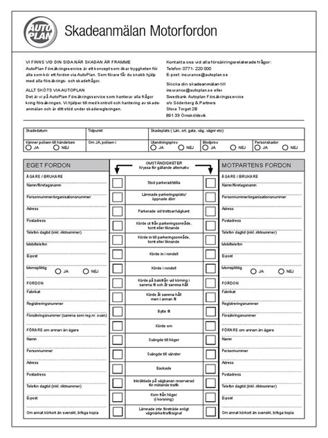 skadeanmälan bil