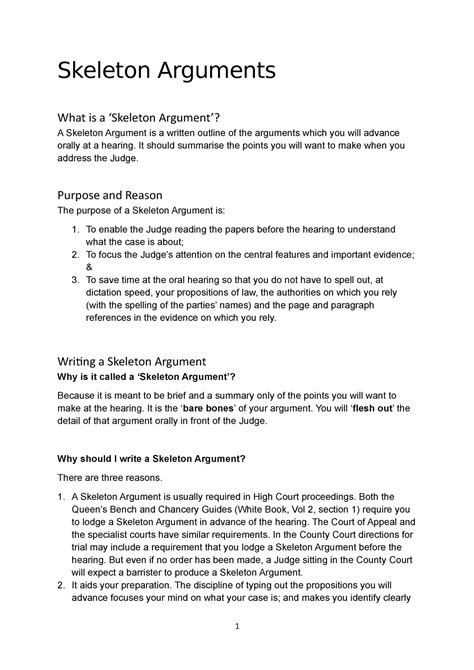 Skeleton Arguments Law