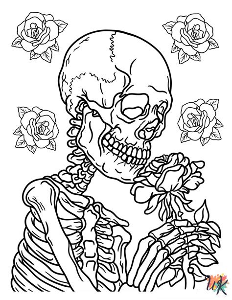 skeleton coloring pages