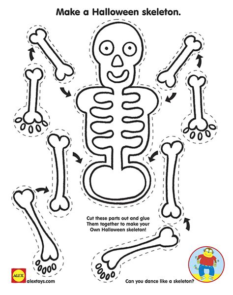 Skeleton Halloween Preschool Worksheet   Halloween Worksheets - Skeleton Halloween Preschool Worksheet