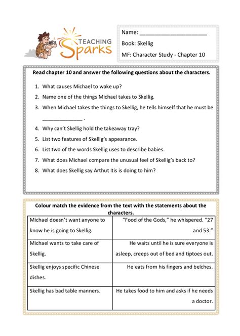 Full Download Skellig English Comprehension Questions 