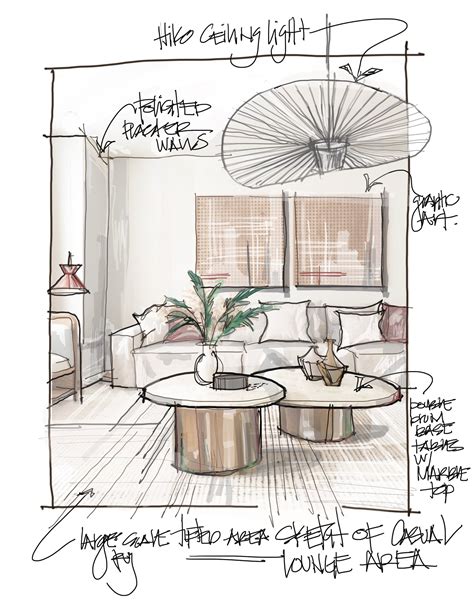 sketching for architecture interior design