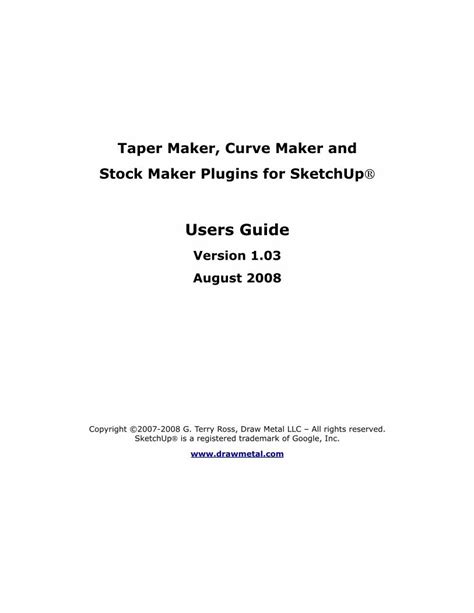 Full Download Sketchup Users Guide 