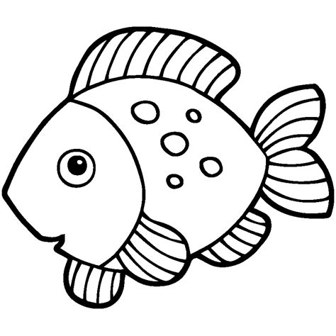 sketsa gambar ikan