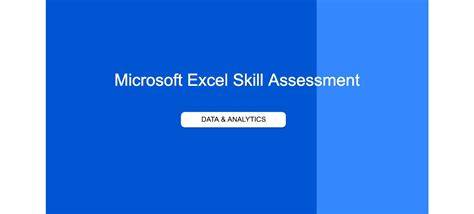 skill check excel assessment answers