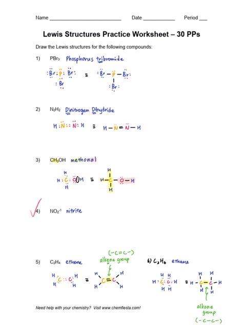 skill practice 14 lewis practice answers