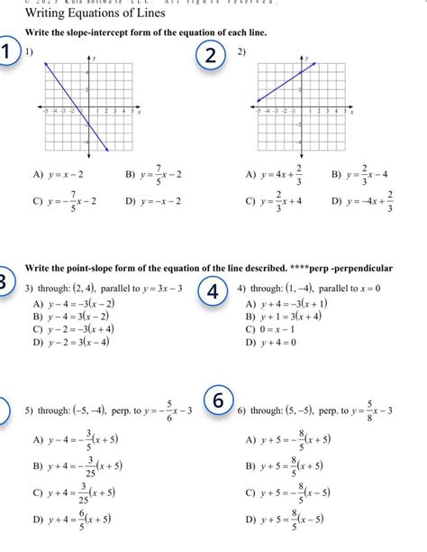 skill writing equations of lines investigation 2