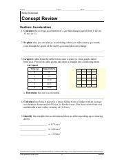 skills concept review section acceleration answers