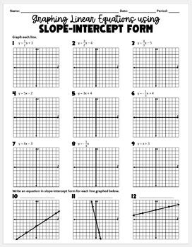 Skills Practice Graphing Linear Equations Answer Key