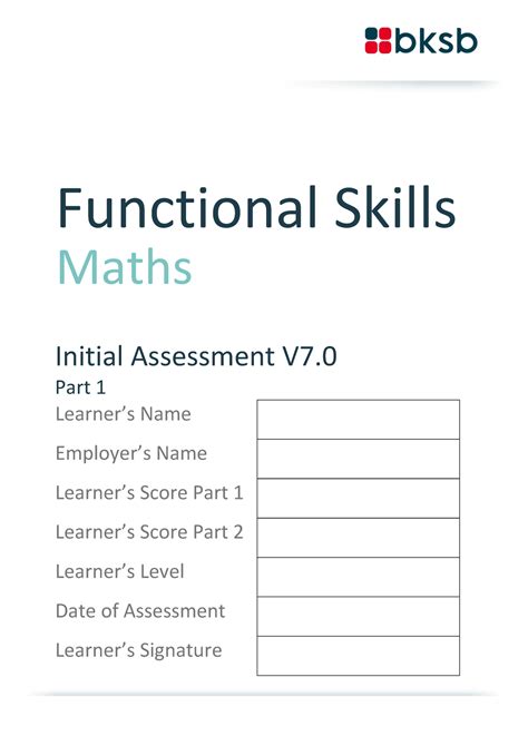 Download Skills Builder Maths Initial Assessment Answers 