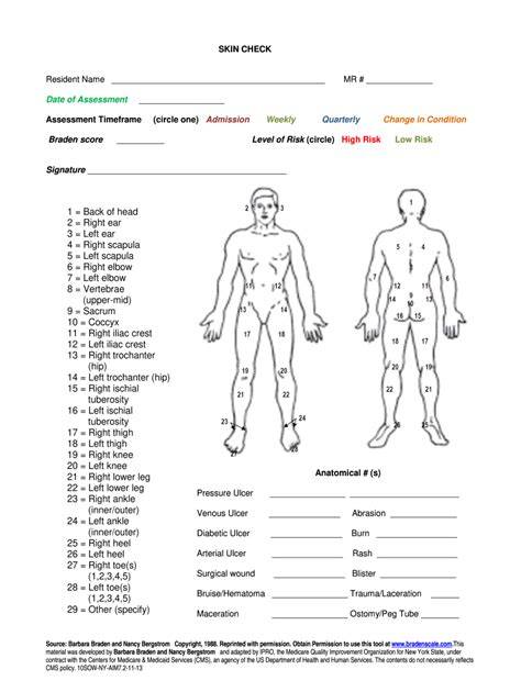 Skin Assessment Form