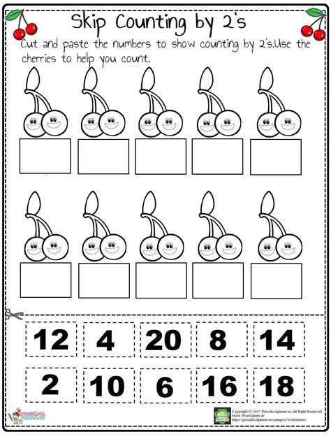 Skip Counting By 2 Cut And Paste Activity Counting Cut And Paste - Counting Cut And Paste