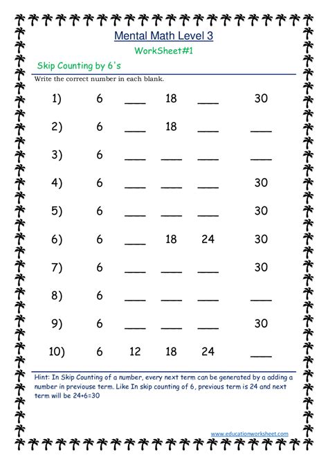 Skip Counting By 6s Worksheets Skip Counting On Number Line Worksheets - Skip Counting On Number Line Worksheets