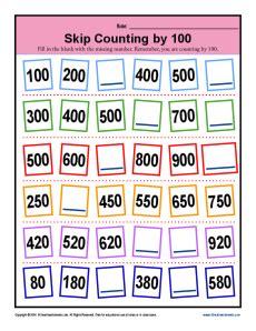 Skip Counting Skip Counting By 100 - Skip Counting By 100