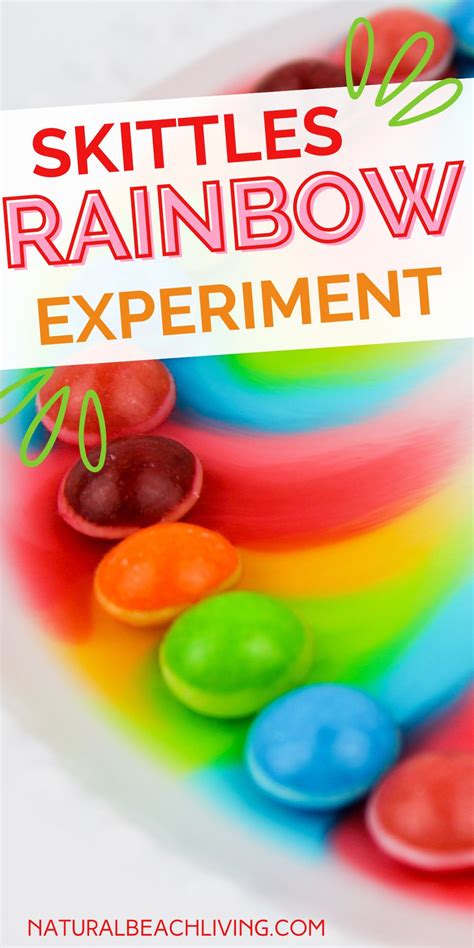 Skittles Rainbow Experiment Natural Beach Living Skittle Color Science - Skittle Color Science