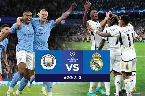 SKOR CITY VS MADRID LEG 2 - Hasil Manchester City vs Real Madrid di Leg II Semifinal Liga