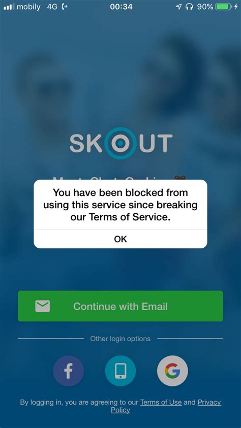 skout blocked message