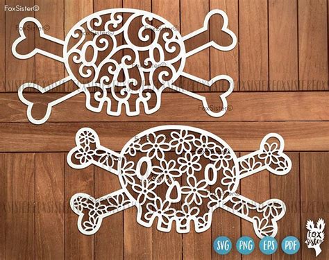 Skull Bones Cut Outs Pirate Hats