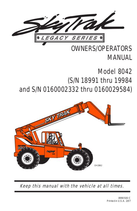Skytrak 8042 Operators Manual