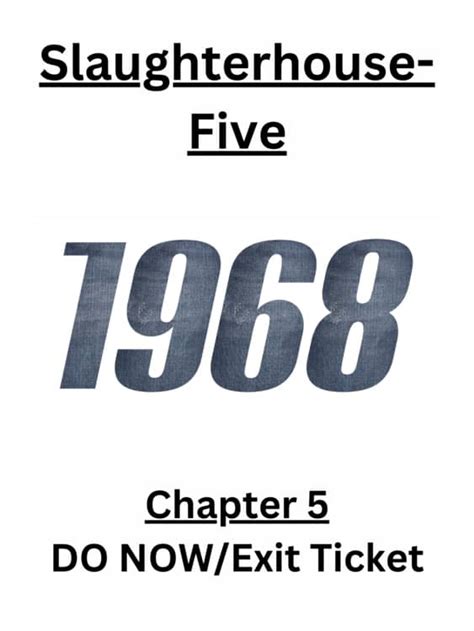Slaughterhouse 5 Chapter 5