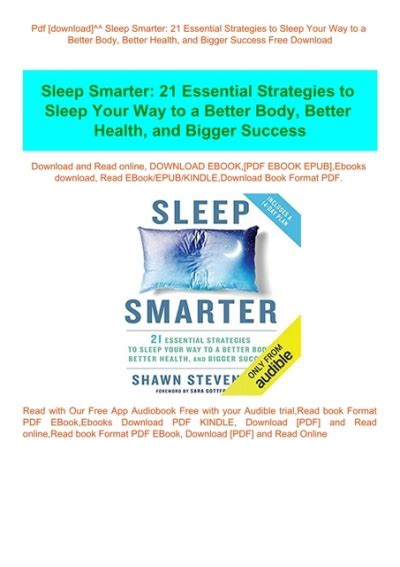 Read Online Sleep Smarter Pdf 