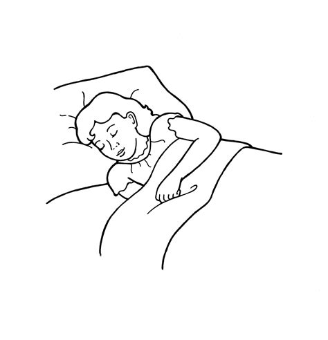 Sleeping In Bed Drawing