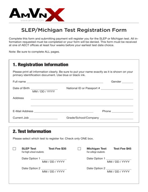 slep test form 6