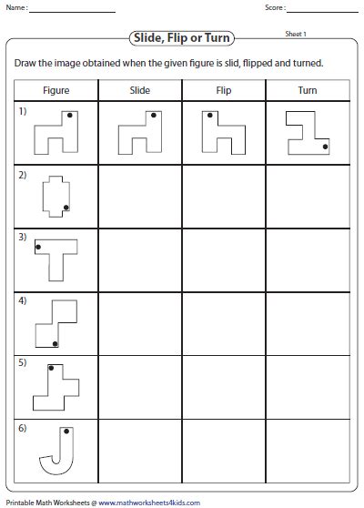 Slide Flip And Turn Worksheets Math Worksheets 4 Slide Flip And Turn Worksheet - Slide Flip And Turn Worksheet
