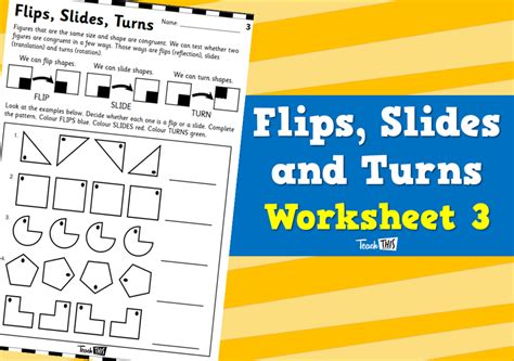 Slide Flip And Turn Worksheets Tutoring Hour Slide Flip And Turn Worksheet - Slide Flip And Turn Worksheet