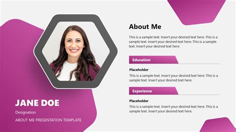 Slide Presentation About Me Examples