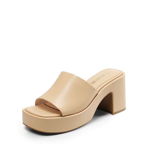 slide sandals nude
